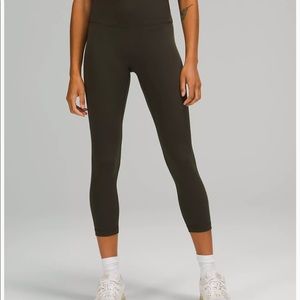 Lululemon Olive  High-Rise Crop 23" Size 6